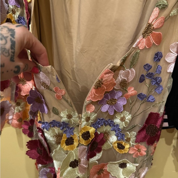 Fashion Nova Multicolor Floral Embroidered Dress - Picture 10 of 11